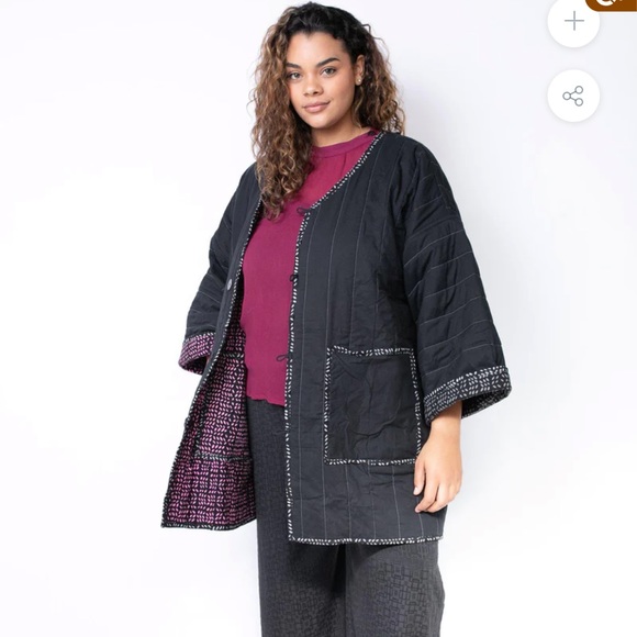 NWT, Seek Collective Space Coat, Foliage Print, Reversible, Size M/L - Picture 7 of 11